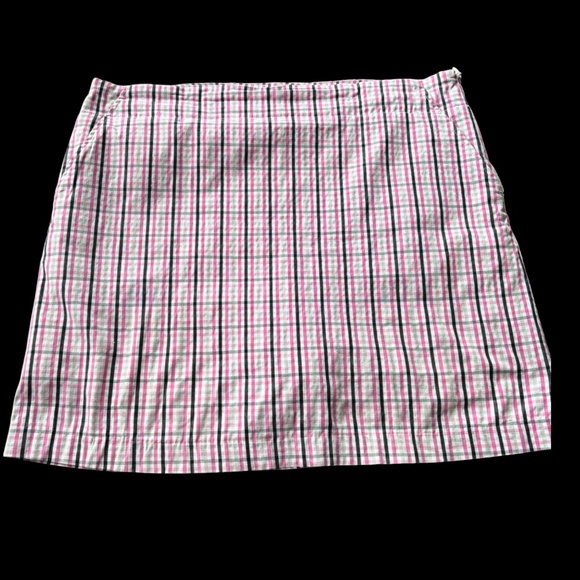 Cracked Wheat Pink, Gray & Black Plaid Skort - Picture 1 of 5